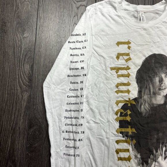 Taylor Swift Reputation White Long Sleeve Shirt Rare Small - Picture 2 of 9